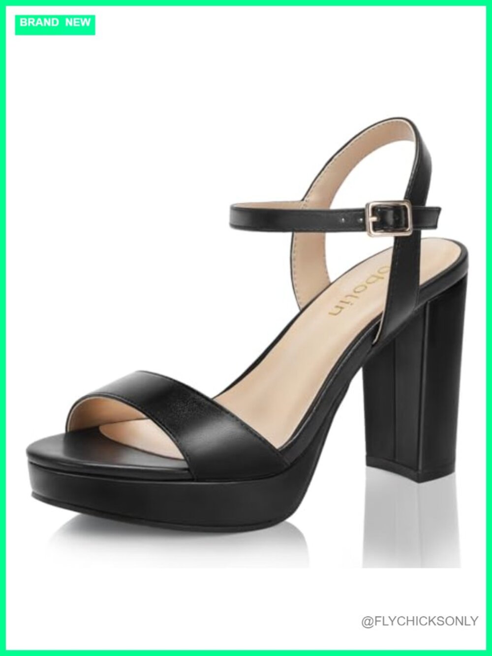 Wide Width Heels for Women Block Chunky Platform Sandals Open Toe Ankle Strap